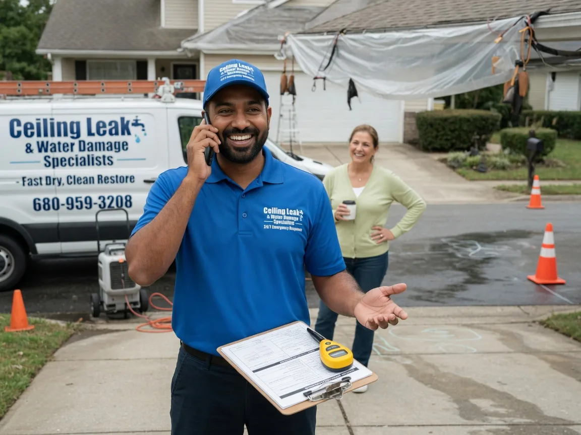 Ceiling Leak Cleanup Drumright, OK FAQs